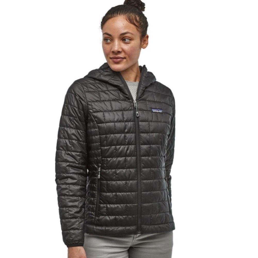 Black Nylon Quilted Patagonia Insulated Jacket XL
